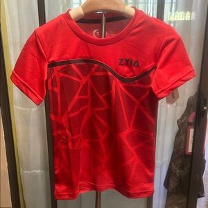 ZYIA Bold Red Patterned Tee